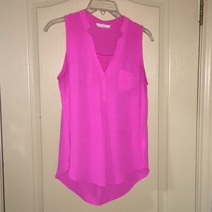 Pink Sleeveless Blouse